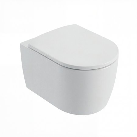 Art Ceram Monet 2.0 Zestaw Toaleta WC bez kołnierza 52x36 cm + deska wolnoopadająca biały MNV0010100+MNA0010171
