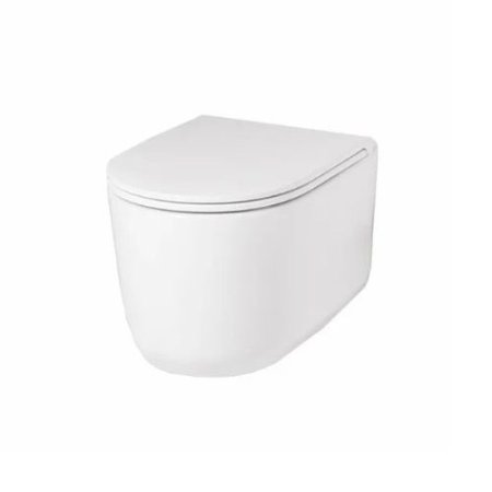 ArtCeram Gio Evolution Zestaw Toaleta WC podwieszana 55x37 cm Rimless bez kołnierza z deską wolnoopadającą biała GIV00101;00+GIA00101