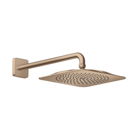 Axor Citterio C Deszczownica 27x27 cm z ramieniem ściennym czerwone złoto połysk 28790300