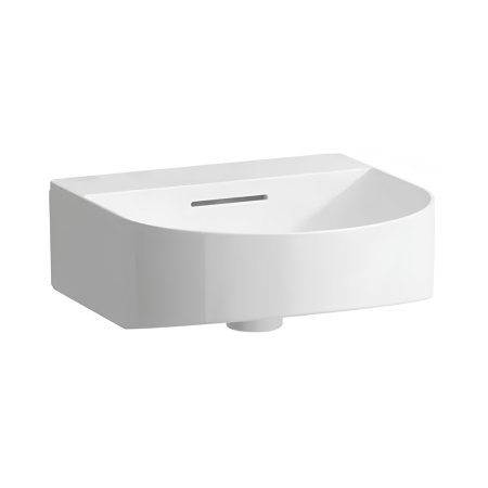 Laufen Sonar Umywalka wisząca mała 41x42x14 cm z korkiem ceramicznym z przelewem bez otworu na baterie biała H8163410001091