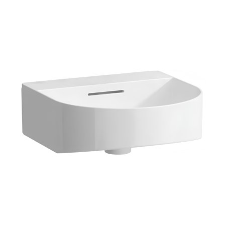 Laufen Sonar Umywalka wisząca mała 41x42x14 cm z korkiem ceramicznym z przelewem bez otworu na baterie biała H8153410001091