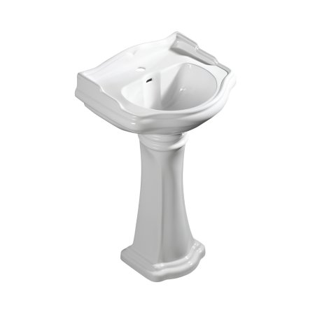Kerasan Retro Zestaw Umywalka wisząca 56x46,5 cm + postument biały 104501+1070
