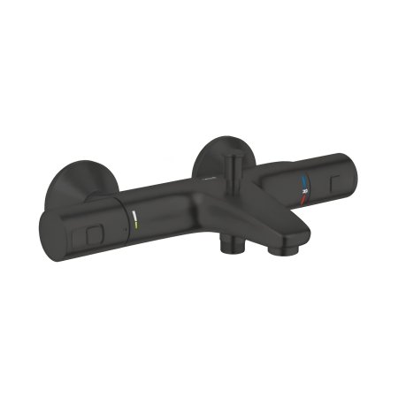 Grohe Precision Bateria wannowa termostatyczna natynkowa czarny mat 345982430