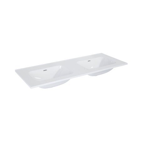 Elita Skappa 120 Duo Umywalka meblowa 121x46 cm podw&oacute;jna biała 146034/RE041200068060