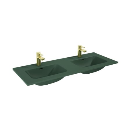 Elita Skappa 120 Duo Umywalka meblowa 121x46 cm podw&oacute;jna forest green matt 146073/RE041203067010