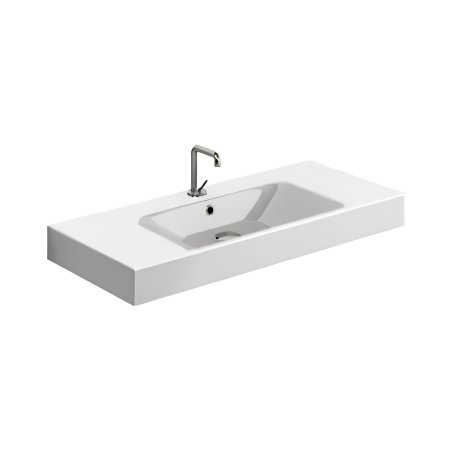 Kerasan Cento Umywalka wisząca lub nablatowa 100x45 cm biała 355030