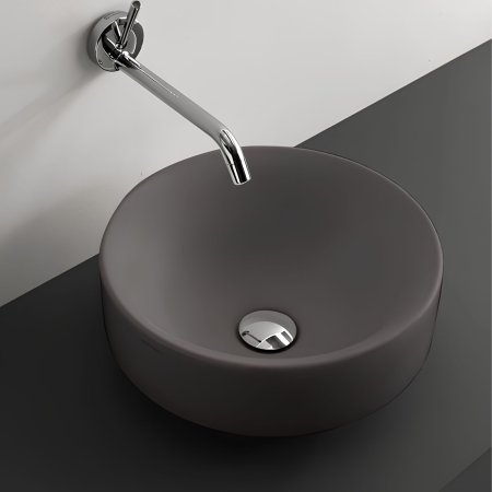 Kerasan Cento Umywalka wpuszczana w blat 35 cm ciemny szary 355889