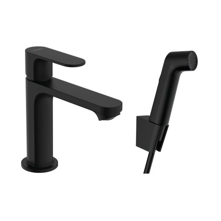 Hansgrohe Rebris S Bateria umywalkowa z rączką Bidetta czarny mat 72215670