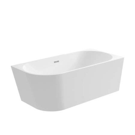 Balneo Avola Wanna wolnostojąca 160x80 cm narożna prawa biała + syfon klik klak chrom J0101010402-1
