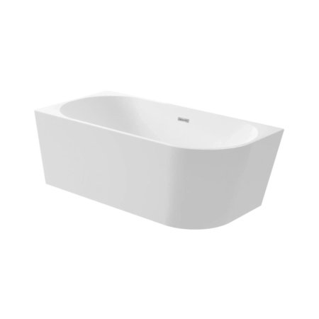Balneo Avola Wanna wolnostojąca 170x80 cm narożna lewa biała + syfon klik klak chrom J0101010502-2