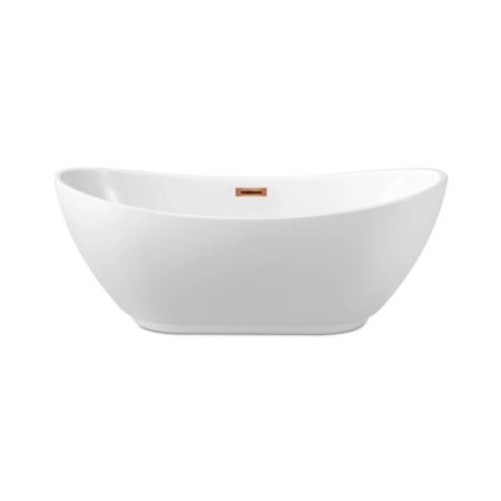 Balneo Parma Wanna wolnostojąca 170x72 cm biała + syfon klik klak miedziany J0101060301-1
