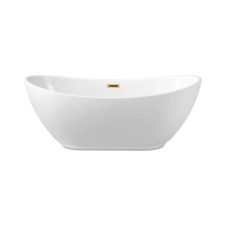 Balneo Parma Wanna wolnostojąca 170x72 cm biała + syfon klik klak złoty J0101040301-1