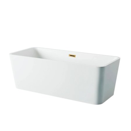 Balneo Roma Wanna wolnostojąca 170x80 cm biała + syfon klik klak złoty J0101040101-1
