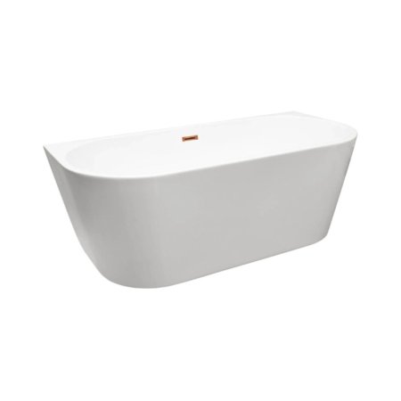 Balneo Viva Wanna wolnostojąca 170x80 cm przyścienna biała + syfon klik klak miedziany J0101060102-3