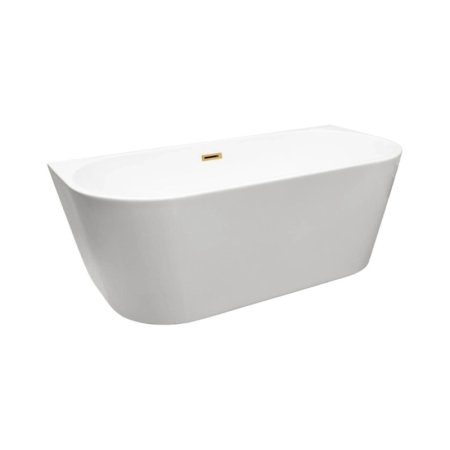 Balneo Viva Wanna wolnostojąca 170x80 cm przyścienna biała + syfon klik klak złoty J0101040102-3