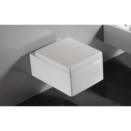Bathco Orinoco Muszla klozetowa miska WC podwieszana 52,5x38,5 cm z deską wolnoopadającą, biała 4535/UF