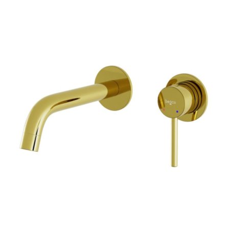 Besco Illusion Bateria umywalkowa podtynkowa jasny złoty BU-IS-JZ