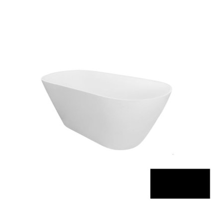 Besco Moya Matt Black&White Wanna wolnostojąca 170x70 cm biały połysk/czarny mat + korek klik-klak chrom WMMC-170M