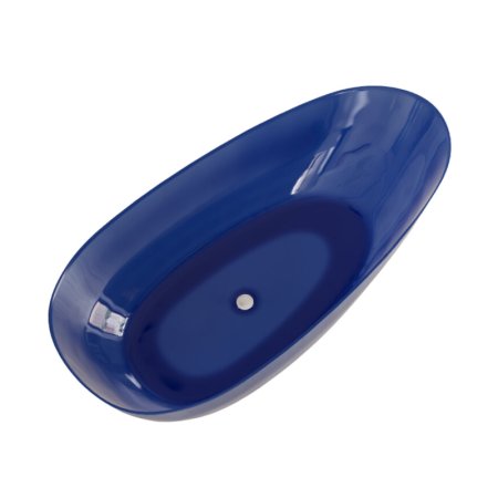 Besco Xara Wanna wolnostojąca 160x75 cm blue wave + syfon klik klak chrom WAX-160-BWC