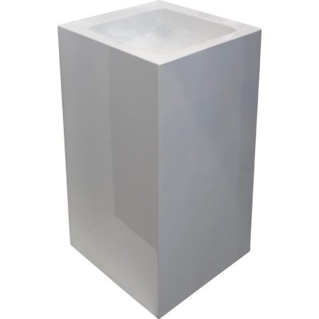 Bette One Monolith Umywalka wolnostojąca 50x50 cm z przelewem, bez otworu pod baterię, z korkiem automatycznym, z powłoką BetteGlaze Plus, biała A143-000PW