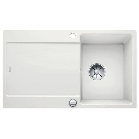 Blanco Idento 45 S-F Zlewozmywak ceramiczny jednokomorowy 83,6x48,6 cm z korkiem automatycznym biały z połysk 522263