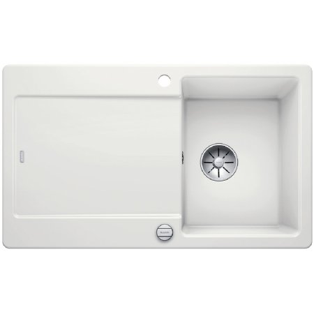 Blanco Idento 45 S Zlewozmywak ceramiczny jednokomorowy 86x51 cm z korkiem automatycznym biały połysk 522115