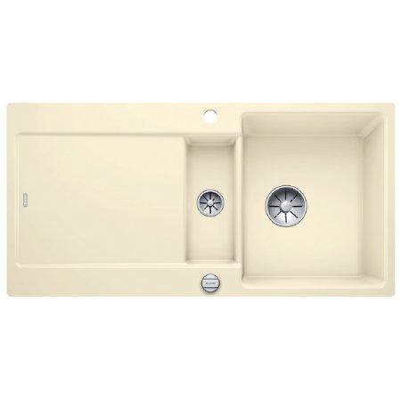 Blanco Idento 6 S-F Zlewozmywak ceramiczny półtorakomorowy 97,6x48,6 cm z korkiem automatycznym magnoliowy połysk 522271