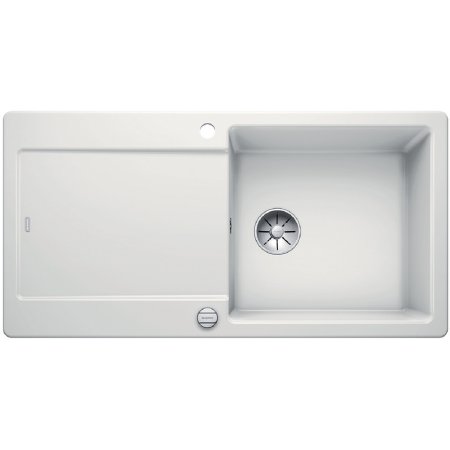 Blanco Idento XL 6 S Zlewozmywak ceramiczny jednokomorowy 100x51 cm z ociekaczem, z korkiem automatycznym, z powłoką PuraPlus, biały 522131