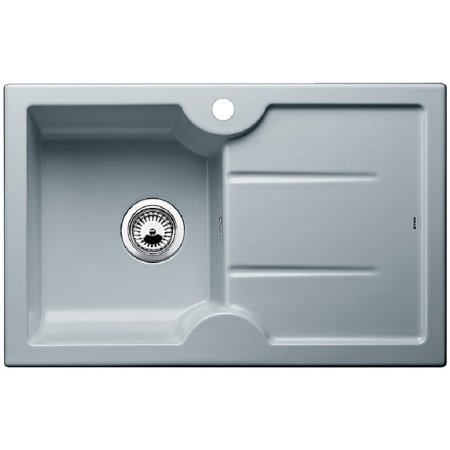 Blanco Idessa 45 S Zlewozmywak ceramiczny jednokomorowy 78x50 cm lewa komora, z ociekaczem, bez korka automatycznego, szarość aluminium 514495