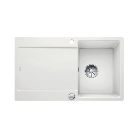 Blanco Idento 45 S-F Zlewozmywak ceramiczny jednokomorowy 83,6x48,6 cm z korkiem automatycznym biały z połysk 522263