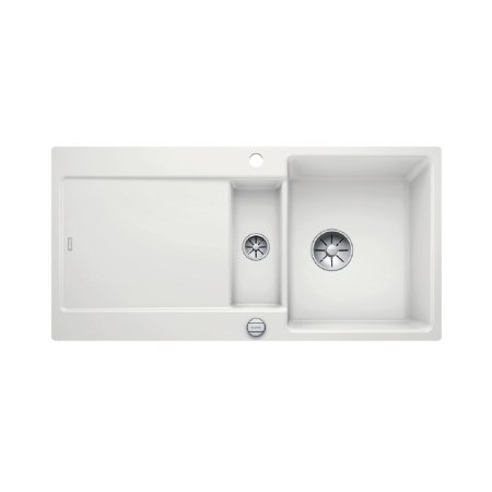 Blanco Idento 6 S-F Zlewozmywak ceramiczny p&oacute;łtorakomorowy 97,6x48,6 cm z korkiem automatycznym biały połysk 522270
