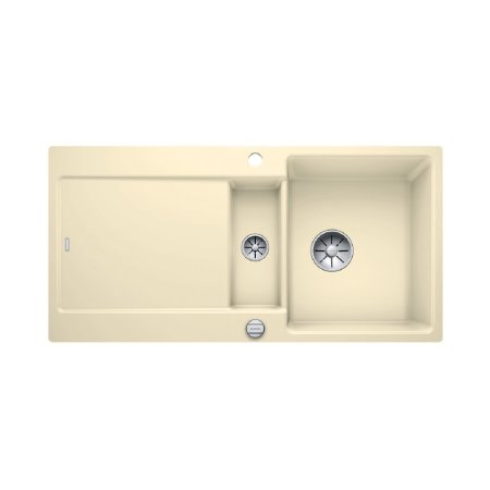 Blanco Idento 6 S-F Zlewozmywak ceramiczny p&oacute;łtorakomorowy 97,6x48,6 cm z ociekaczem, z korkiem automatycznym z powłoką PuraPlus, jaśminowy 522273
