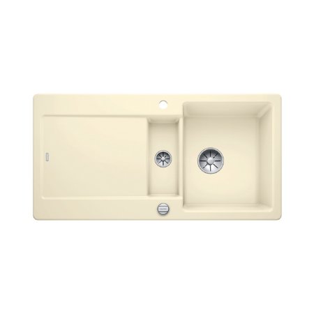 Blanco Idento 6 S Zlewozmywak ceramiczny p&oacute;łtorakomorowy 100x51 cm z korkiem automatycznym magnoliowy połysk 522123