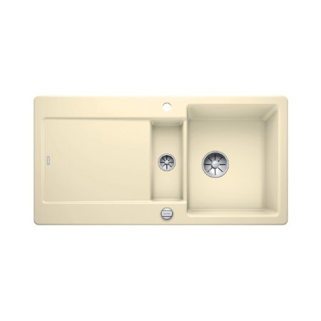 Blanco Idento 6 S Zlewozmywak ceramiczny p&oacute;łtorakomorowy 100x51 cm z ociekaczem, z korkiem automatycznym, z powłoką PuraPlus, jaśminowy 522125