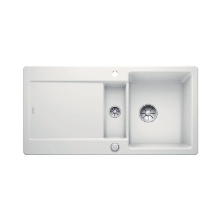 Blanco Idento 6 S Zlewozmywak ceramiczny p&oacute;łtorakomorowy 100x51 cm&nbsp;z ociekaczem, z korkiem automatycznym, z powłoką PuraPlus, biały 522124
