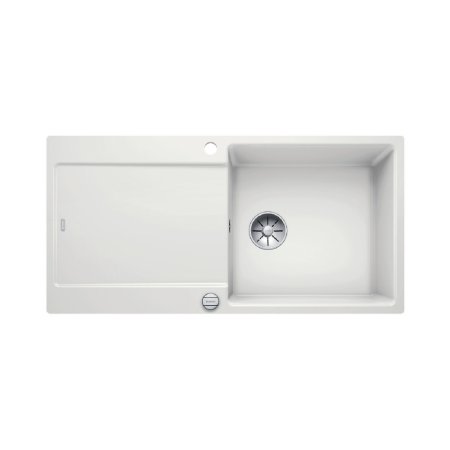 Blanco Idento XL 6 S-F Zlewozmywak ceramiczny jednokomorowy 97,6x48,6 cm z korkiem automatycznym biały połysk 522277