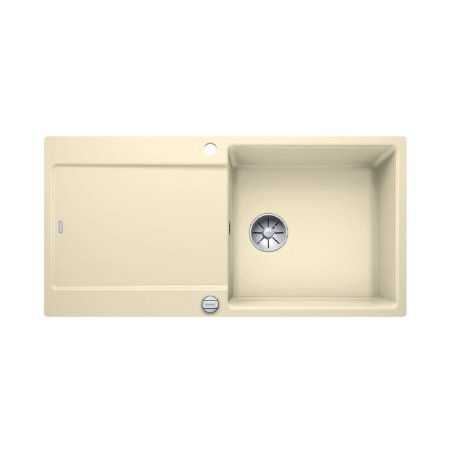 Blanco Idento XL 6 S-F Zlewozmywak ceramiczny jednokomorowy 97,6x48,6 cm z ociekaczem, z korkiem automatycznym, z powłoką PuraPlus, jaśminowy 522280