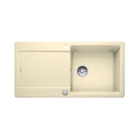 Blanco Idento XL 6 S Zlewozmywak ceramiczny jednokomorowy 100x51 cm z ociekaczem, z korkiem automatycznym, z powłoką PuraPlus, jaśminowy 522132