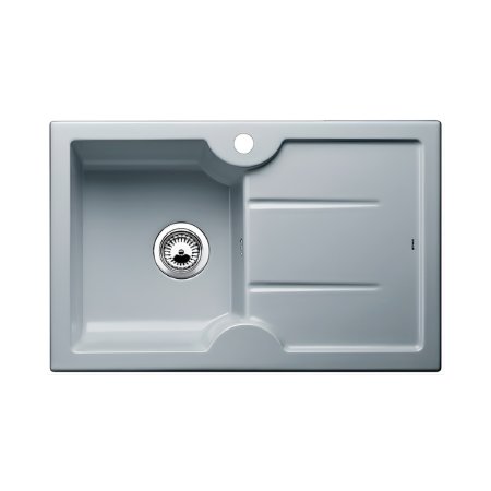 Blanco Idessa 45 S Zlewozmywak ceramiczny jednokomorowy 78x50 cm lewa komora, z ociekaczem, bez korka automatycznego, szarość aluminium 514495