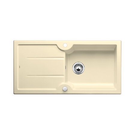 Blanco Idessa XL 6 S Zlewozmywak ceramiczny jednokomorowy 100x50 cm z ociekaczem, z korkiem automatycznym, jaśminowy 520312