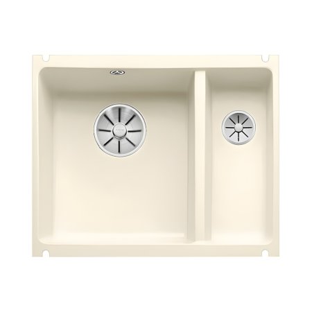 Blanco Subline 350/150-U Zlewozmywak ceramiczny 1,5-komorowy 56,7x45,6 cm bez ociekacza magnolia połysk 523742