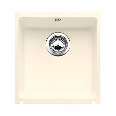 Blanco Subline 375-U Zlewozmywak ceramiczny jednokomorowy 41,4x45,6 cm podwieszany,&nbsp;z korkiem automatycznym, z powłoką PuraPlus, magnoliowy połysk 519595