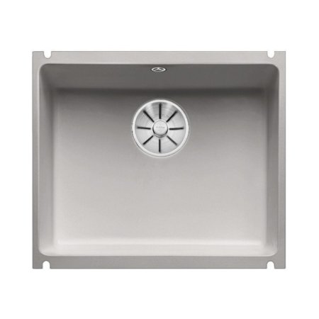 Blanco Subline 500-U Zlewozmywak ceramiczny 1-komorowy 54,3x45,6 cm bez ociekacza, szarość aluminium 523738