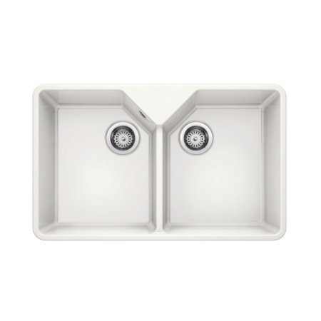 Blanco Villae Farmhouse Double Zlew ceramiczny farmerski 79,4x49 cm biały połysk 525164