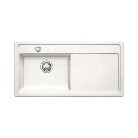 Blanco Zenar XL 6S Zlewozmywak ceramiczny jednokomorowy 100x51 cm lewa komora,&nbsp;z ociekaczem, z korkiem automatycznym, biały 517523