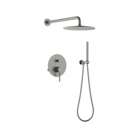 Blue Water Boston Zestaw prysznicowy podtynkowy z deszczownicą grafit 5901730617467