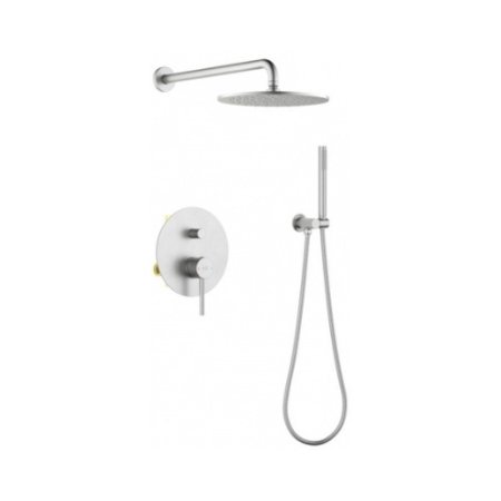 Blue Water Boston Zestaw prysznicowy podtynkowy z deszczownicą nikiel 5901730617450