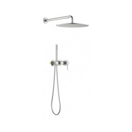 Blue Water Boston Zestaw prysznicowy podtynkowy z deszczownicą nikiel 5901730617498