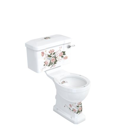 Burlington English Garden Toaleta WC kompaktowa 52x73x78 cm, biała P5D