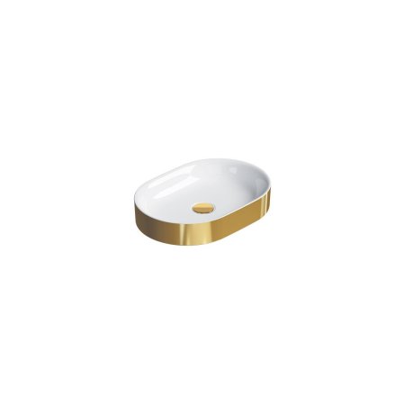 Catalano Horizon Umywalka nablatowa 50x35 cm złota/biała 150AHZBO
